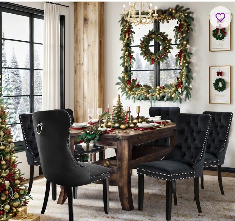 Moneque 18” H Tufted Velvet Upholstered Parsons Chair (Set of 6)