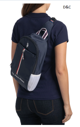 U.S. Polo Assn. Unisex Large Sling Bag, Navy