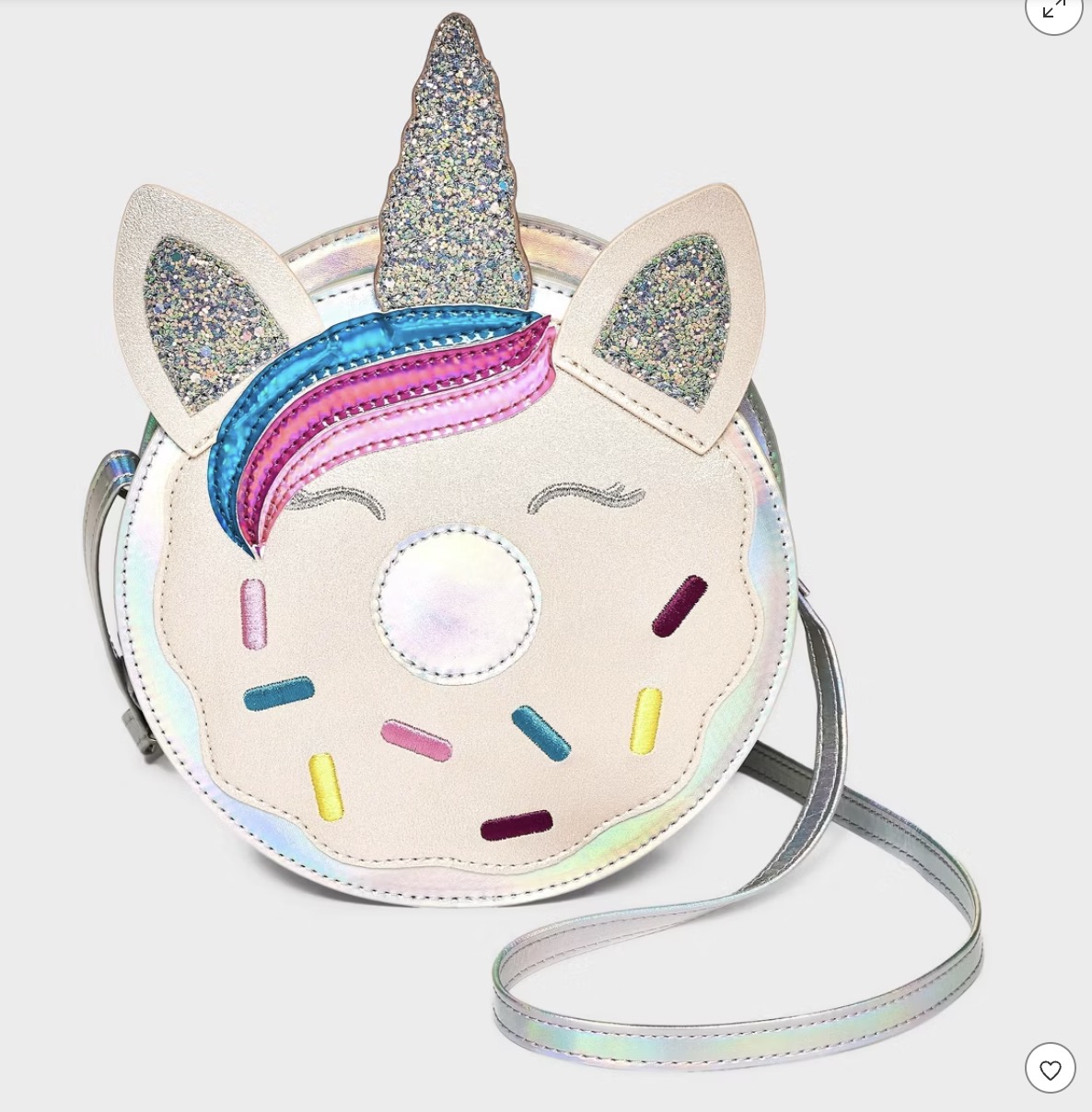 Girls’ Unicorn Donut Crossbody Bag – Cat & Jack™: Faux Leather, Adjustable Strap