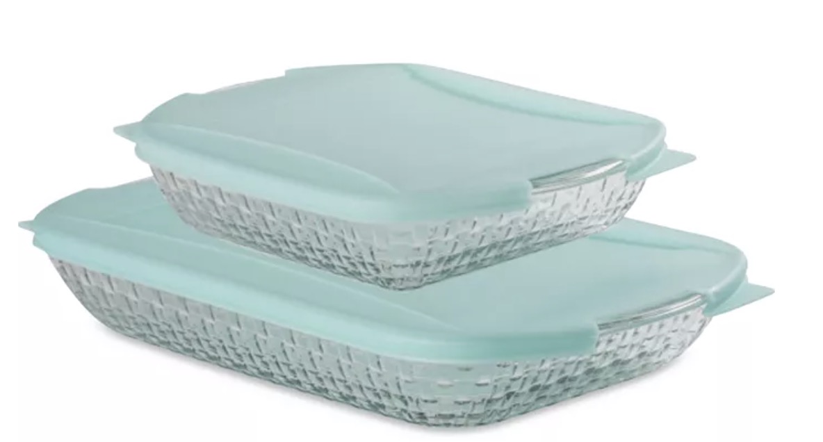 Anchor HockingBasketweave Embossed 4-Piece Bakeware Bundle