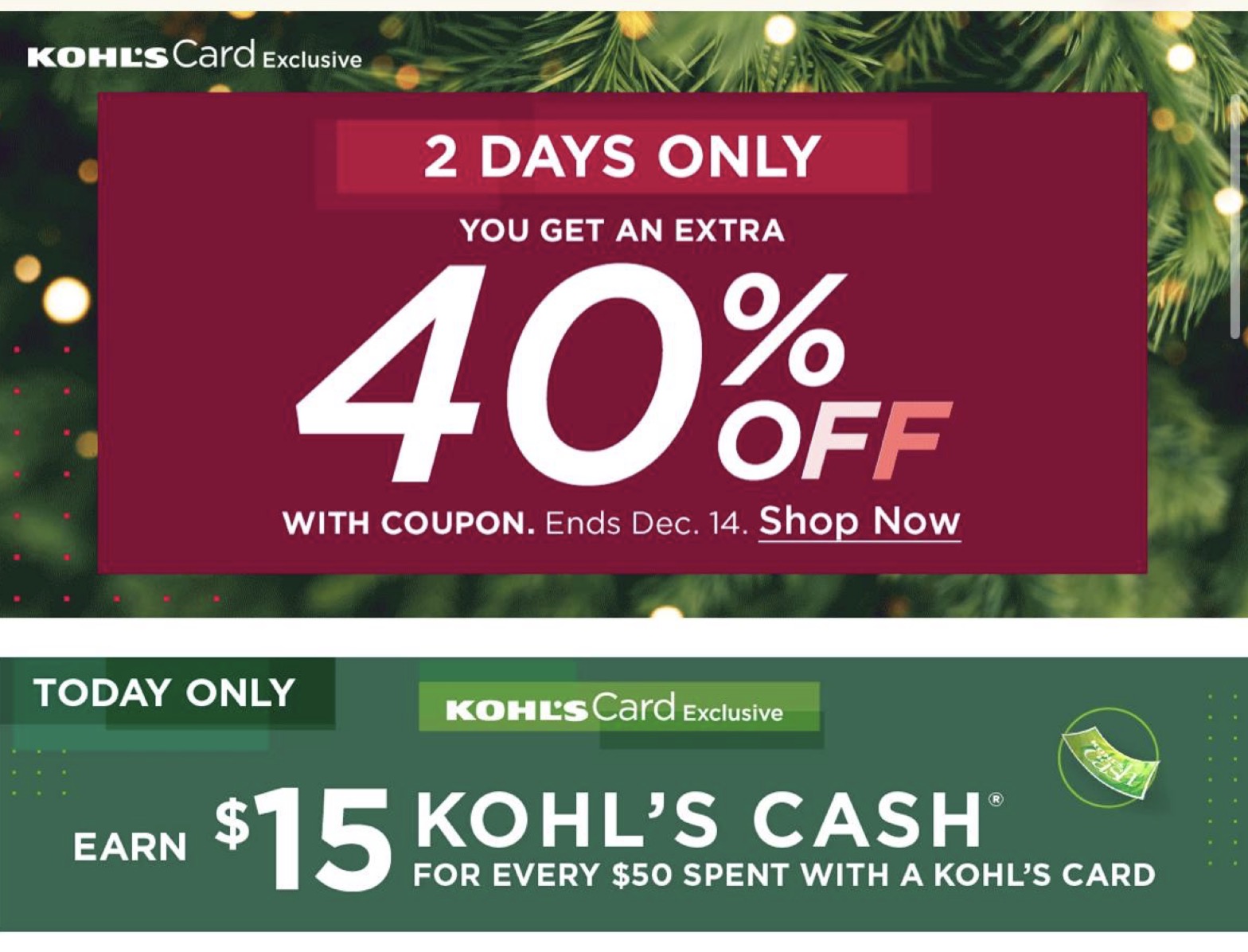 Kohl’s Mystery Coupon