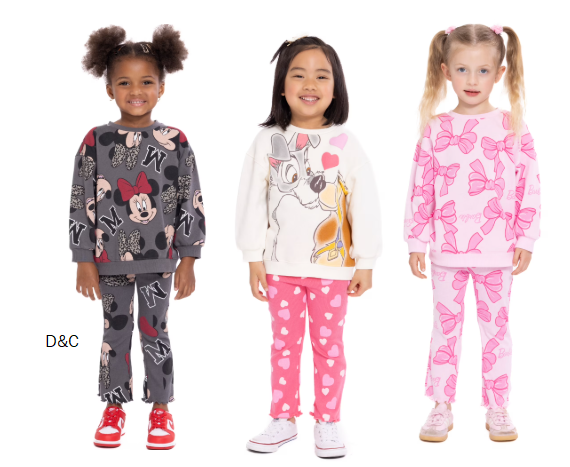 Barbie Toddler Girls Bow Printed Crewneck Sweatshirt and Flare Leggings Set, 2-Piece, Sizes 12M-5T