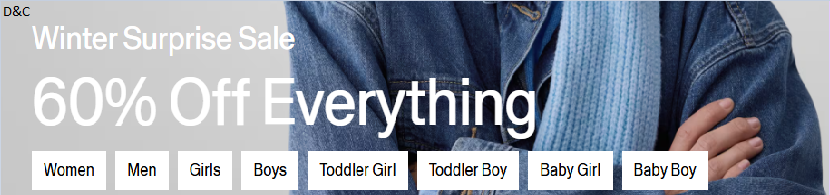 Gap Factory – Extra 60% Off Clearance or Extra 15% Off