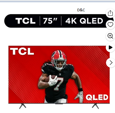 TCL 75” Class Q6 (75Q651G) 4K UHD HDR QLED Smart TV with Google TV (NEW 2024)