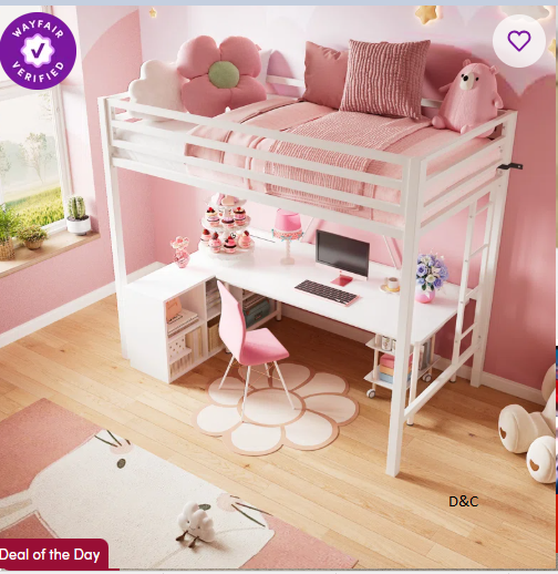 Braga Twin Platforms Loft Bed by Isabelle & Max