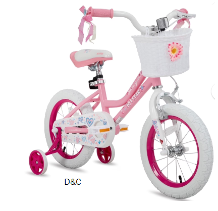 JOYSTAR Angel Girls Bike 14 Inch Kids Bike With Training Wheels for 3-5 Years Old Girls,Toddler Bicycle,Angel-pink