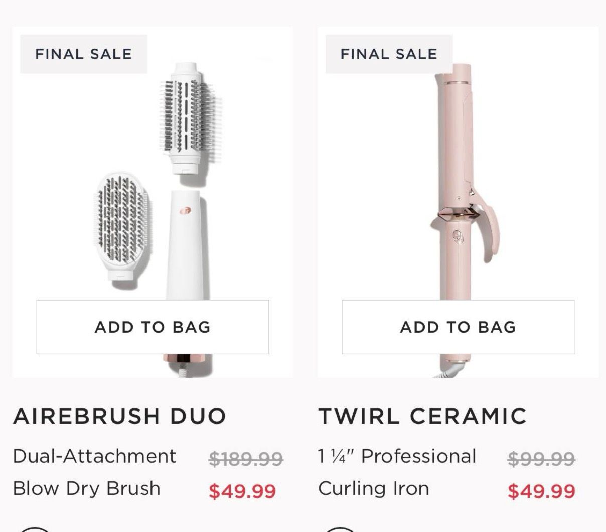 T3 Holiday Wrap up Event $49.99 Sale