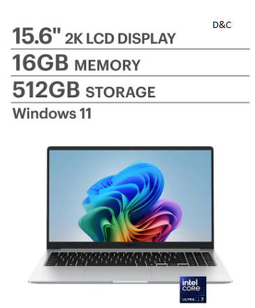 Samsung – Galaxy Book5 15.6″ FHD IPS LED Laptop – Intel Core Ultra 7- 16GB Memory – 512GB SSD – Silver