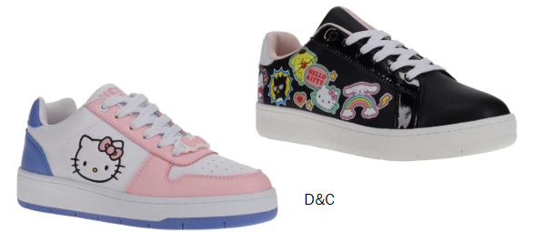 Hello Kitty & Friends By Sanrio Women’s Black Casual Court Sneakers