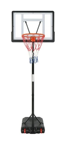 Ktaxon 33 In. Portable Basketball Hoop Stand, 6.5-8 ft Adjustable Basketball Goal System, with PVC Backboard Indoor/Outdoor