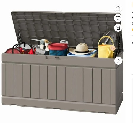 Homall 82 Gallon Outdoor Storage in Resin Deck Box Lockable Deck Box, Beige