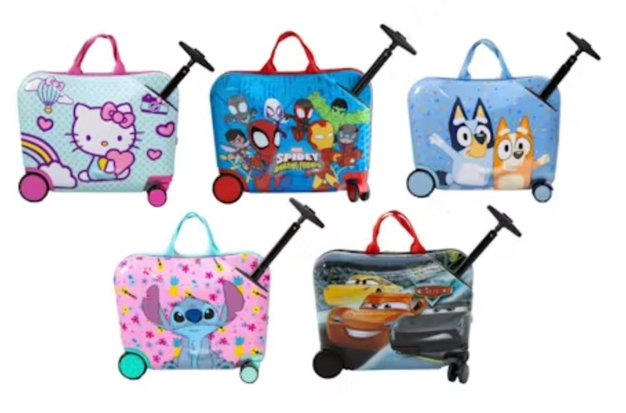 Kid’s Sanrio Hello Kitty Character Ride On Scooter Hardside Luggage for Boys and Girls -Mint