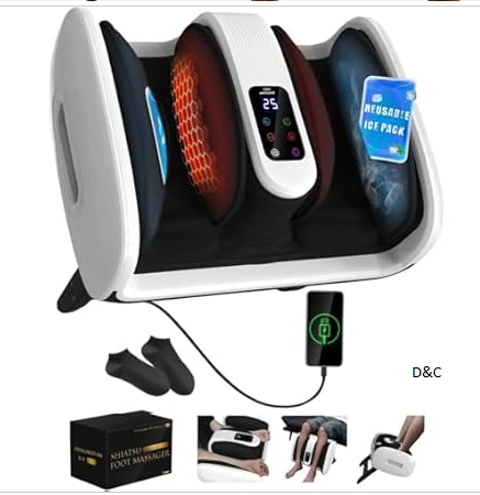 SUMELL Foot Massager with Heat & Ice Therapy-FSA HSA Eligible-Shiatsu Foot Massager for Neuropathy