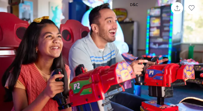 Get (2) 60 Min Play Passes, 1 Large Pizza & 4 drinks