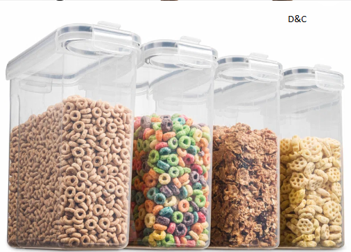 Keil 4 Pack Cereal and Dry Food Storage Container 135.5 oz. (Set of 4)