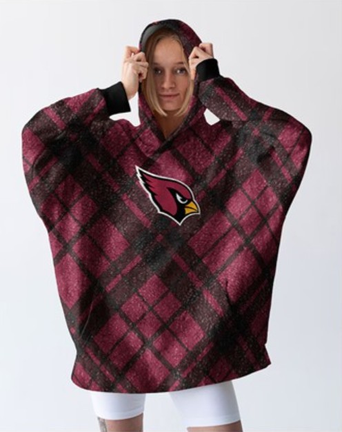 NFL Sherpa Flannel Hoodie Blanket