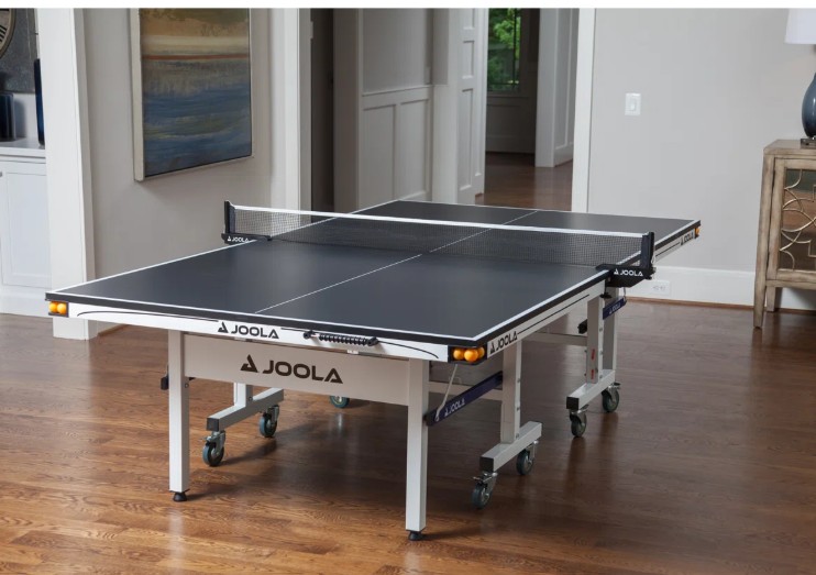 JOOLA Rally – Professional MDF Indoor Table Tennis Table with Quick Clamp Net Set with Playback Mode