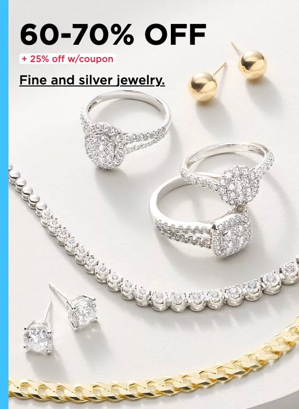 70% off on fine & silver jewelry + 25% off with coupon