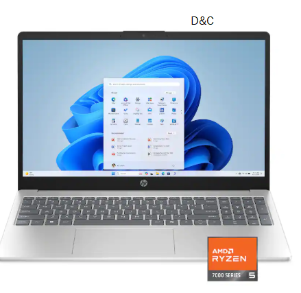 HP – 15.6″ Full HD Touch-Screen Laptop – AMD Ryzen 5 7520U 2023 – 8GB Memory – 512GB SSD – Natural Silver