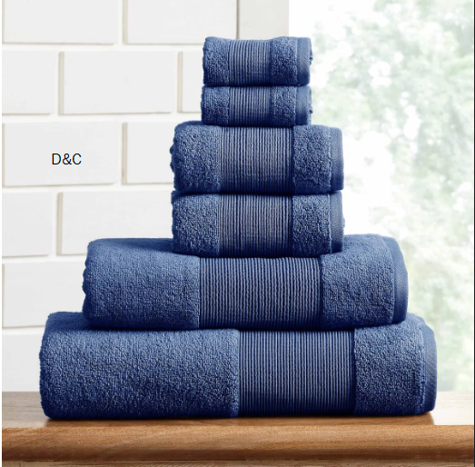 Modern Threads – Air Cloud 6-Piece 100% Zero-Twist Cotton Towel Set – Bath Towels, Hand Towels, & Washcloths – Super Absorbent & Quick Dry – 500 GSM – Soft & Plush