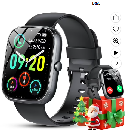 Smart Watch Fits for Android and iPhone, IP68 Waterproof Smartwatch