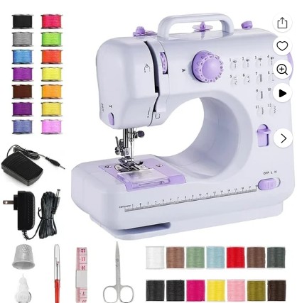 BCOOSS Sewing Machine for Beginner Multi-Functional Portable Machine with 12 Built-in Stitches