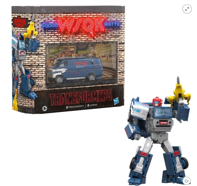 Transformers Collaborative Stranger Things Freakwency and 8-Trax Action Figures