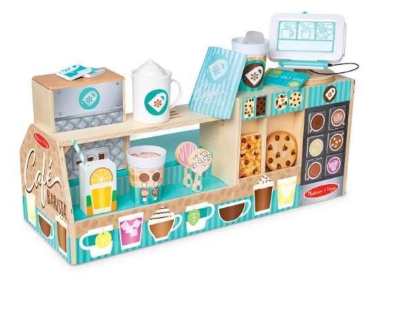 Melissa & Doug 35-pc. Wooden Café Barista Coffee Shop