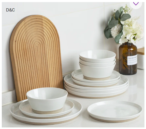 24 Piece Stoneware Dinnerware Set – Service for 8