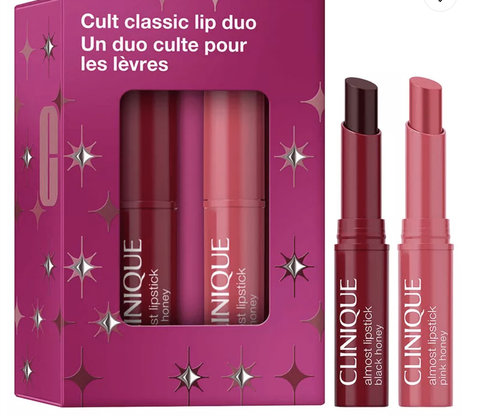 CLINIQUE Mini Cult Classic Pink & Black Honey Lip Gift Set