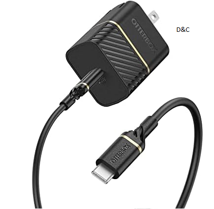 (BUNDLE) OtterBox 20W USB-C Wall Charger & OtterBox USB-C 1-Meter Cable