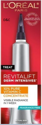 L’Oreal Paris Revitalift Derm Intensives, Pure Vitamin C Concentrate Serum, Fragrance Free, 1 oz