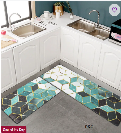 Iiyana Anti-Fatigue Non-Skid Waterproof Kitchen Mat (Set of 2)