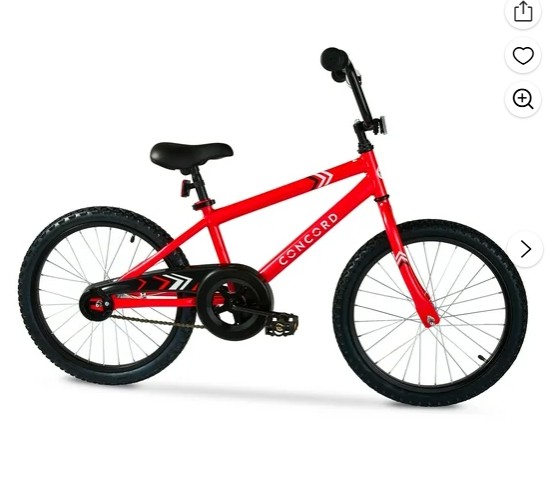 Concord 20″ Kids’ Bike, Red, Boys’, Fits Riders 44″-56″