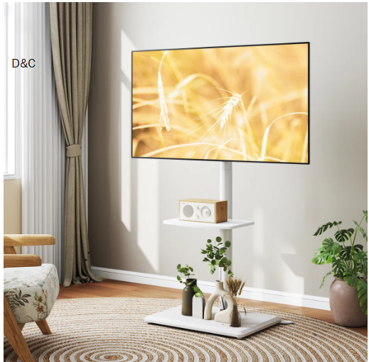 Swivel Floor Tv Stand With Mount For 32-60 Inch Tvs Up To 88Lbs