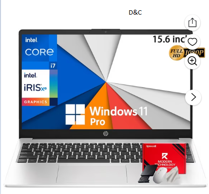 HP 250 G10 Laptop Computer for Business | Intel-10-Core i7 1355U | 16GB RAM | 512GB SSD | 15.6″ FHD Display | Windows 11 Pro | with Numeric Keypad | WiFi 6 | Bluetooth 5.3 | Silver