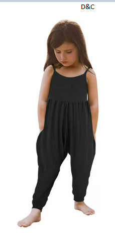 TOOYOU Girls Romper Summer Backless Strap Playsuit