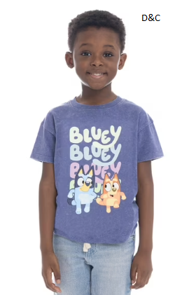 Bluey Toddler Short Sleeve Crewneck Tee, Sizes 12M-5T