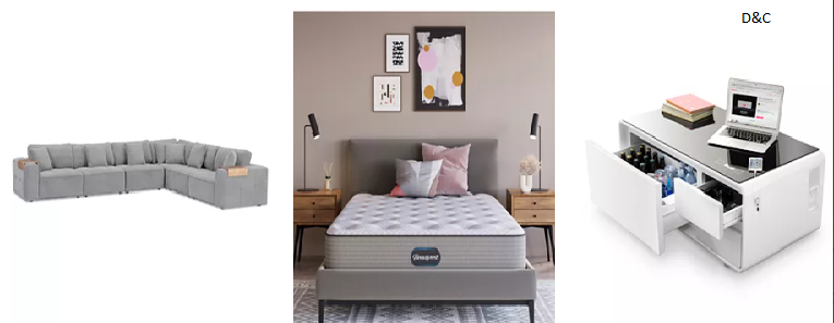 3-Pieces 210”Breathing Leather Power Reclining Theater Sectional,LED Lighting (Set of 3)