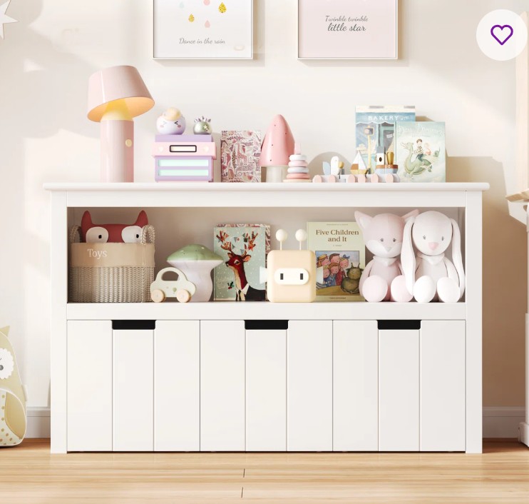 Bayze Bookcase with Removable Drawers, White