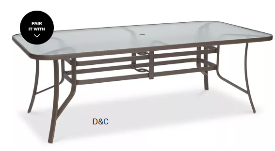 CLOSEOUT! Oasis Aluminum Outdoor 84″ x 42″ Dining Table