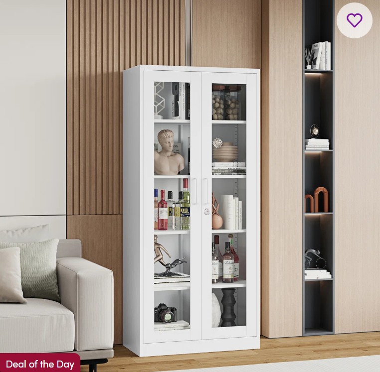 Kizzi 31.5” Wide 5 – Shelf Metal Storage Cabinets