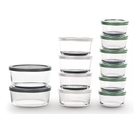 24 Piece Glass Food Storage Set