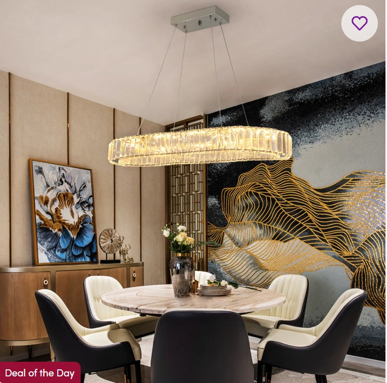 Coreopsis 1-Light Crystal LED Chandelier