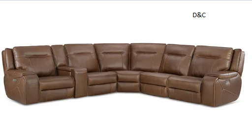 CLOSEOUT! Hansley 6-Pc Zero Gravity Leather Sectional with 3 Power Recliners