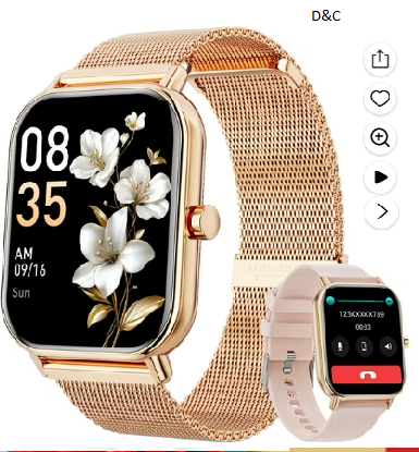 Mingdaln Smart Watch fits for Android and Iphone, IP68 Waterproof