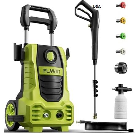 Electric Pressure Washer, 26 FT Hose Pressure Cleaner 2030 PSI with 4 Nozzles Tips