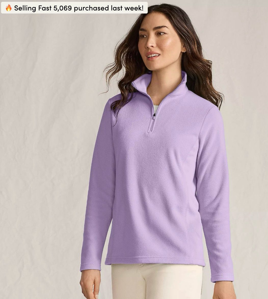 Lands’ End Fleece Pullover from $14