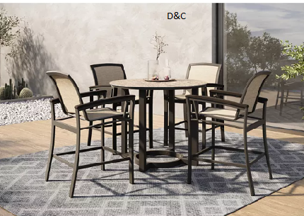 CLOSEOUT! Bartow Outdoor 5-pc Dining Set (Counter Height Table & 4 Counter Stools)