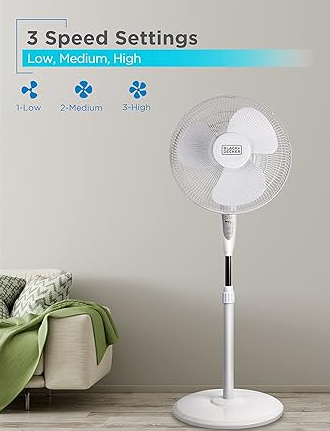 BLACK+DECKER 16″ Stand Fan